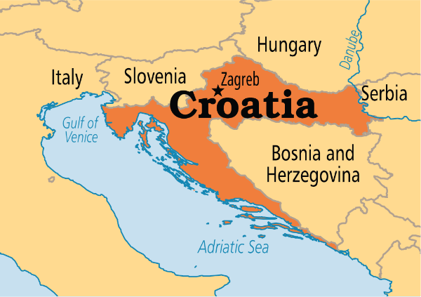 euroopan kartta kroatia Kroatia Kartta Tietoa Kroatiasta Fincro Fi euroopan kartta kroatia